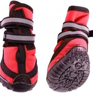 Red and Black Dog Boots medium